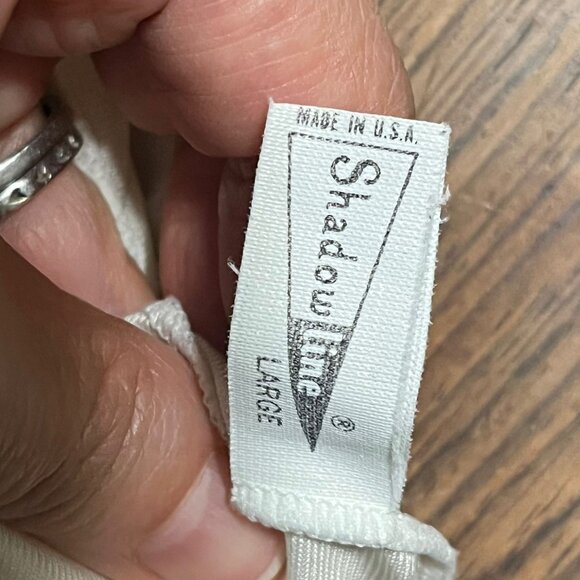 Vintage SHADOWLINE Nylon Nightgown with Lace and Embroidery Size Large - Picture 9 of 10